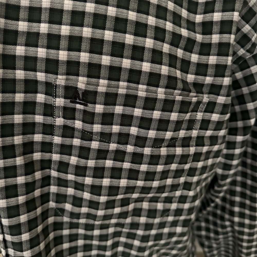Men’s used American Eagle long sleeve button shirt rugged Oxford plaid size L - Picture 2 of 4